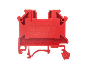 Złączka szynowa 2-przewodowa 2,5mm2 czerwona NOWA ZSG1-2.5Nc 11221311