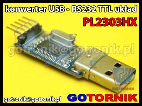 Konwerter USB-RS232 TTL PL2303HX (w koszulce)
