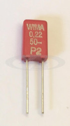 220nF 50V 20% R=2,5mm kondensator MKS-02 WIMA