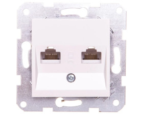 Karre Gniazdo Komputerowe 2xrj45 Kat. 5e, Kolor Biały / 90963634