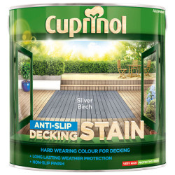 Cuprinol 5122406 Anti-Slip Decking Stain Silver Birch 2.5 litre