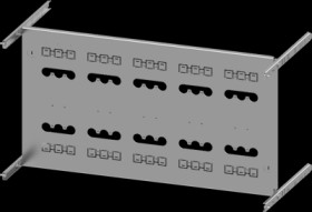 Mounting plate, metal, (L x W x H x D) 800 x 800 x 400 x 400 mm, for 3VA20 (100A), 3 pole, fixed installation, 8PQ6000-8BA50