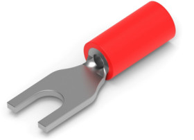 Insulated forked cable lug, 0.26-1.65 mm², AWG 22 to 16, M3.5, red, 327043