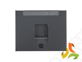 BERKER K.1 Płytka czołowa pojedyncza z zasuwami i polem opisowym antracyt mat lakierowany 11707006 HAGER