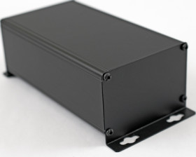 Aluminum enclosure, (L x W x H) 160 x 89 x 56 mm, black (RAL 9005), IP54, 1455ZT1601BK