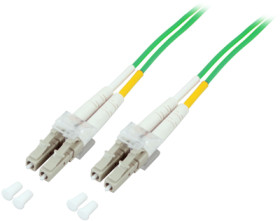 Duplex-jumper, LC duplex to LC duplex, 0.5 m, OM5, multimode 50/125 µm, O0319.0,5OM5