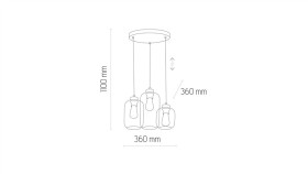 Plafon Z Dwoma Pierścieniami Led 17W Almeria Czarna, Barwa Ciepła 3000K -...