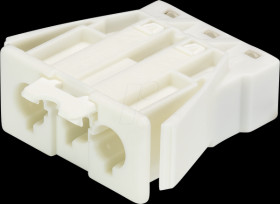 92.032.9658.0 Plug, snap-in - 3-pin, white, spring connection