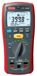 Tester izolacji IIT1500, 20GΩ, Umax 1000V, CAT IV, z kalibracją ISO, RS PRO