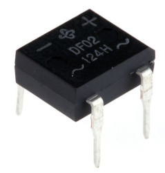 Mostek prostowniczy Jednofazowy 1A 200V Połączenie silikonowe DF-M