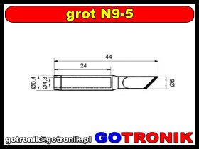 Grot N9-5 - ostry ścięty