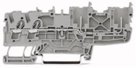 2-wire/2-pin basic terminal, spring-clamp connection, 0.25-4.0 mm², 1 pole, 24 A, 6 kV, gray, 2022-1401/999-953