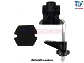 Mocowanie do lamp z lupą typu imadełko - czarne plastikowe