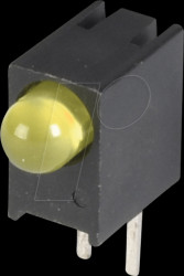 551-0307F LED module, yellow, 3 mm, 6.3 mcd, 45°