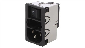 Km01.1105.11Złącze Zasilające Ac Gniazdo Męskie 10A 250Vac Iec 60320