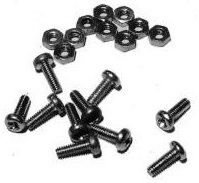 Zestaw 10 szt. śrubek i nakrętek M2 / 4 mm