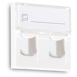 ADAPTER GETFORT 2 MOD 2XRJ45 MOSAIC 45x45mm