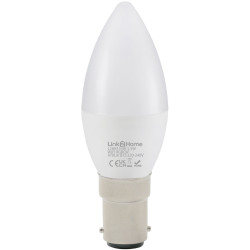 Link2Home L2HB155W Wi-Fi LED SBC B15 Opal Candle Dim Bulb White RGB 470 lm5.5W