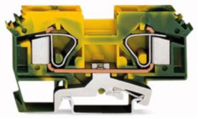 2-wire protective earth terminal, spring-clamp connection, 0.2-16 mm², 1 pole, yellow/green, 283-607/999-950