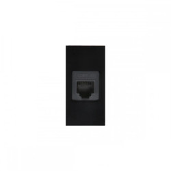 Gniazdo LAN Maclean, pojedyncze, czarne, MCE725B