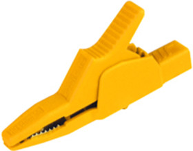 Alligator clip, yellow, max. 30 mm, L 85 mm, CAT II, socket 4 mm, 972405103