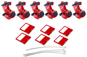 Blokada Blokada wyłącznika Brady Czerwony zamki: 1