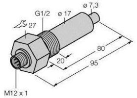 Turck Czujnik zanurzeniowy FCS-G1/2A4-NA-H1141/L080 6870317 1 szt.