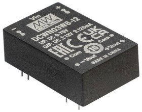 MEAN WELL DCWN03W8-15 Przetwornica DC/DC 24 V -15 V -0.100 A 3 W Content 1 szt.