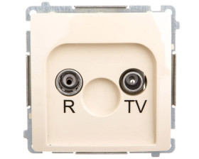 Simon Basic Gniazdo antenowe R/TV zakończeniowe beżowe BMZAK10/1.01/12