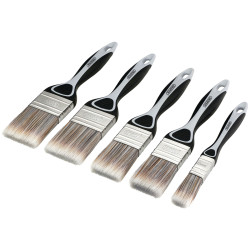 Draper 20618 Soft Grip Flat Paint Brush Set (5 Piece) - 20618