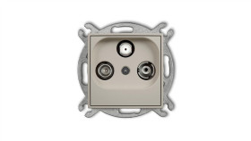Mini Mechanizm Gniazda Abonenckiego Rtv-Sat Przelotowego 10Db Taupe 60Mgsp