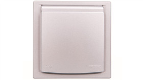 Asfora Gniazdo Schuko Ip44 Z Ramką (1-Krotne) Aluminium Eph3100361