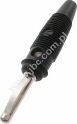 VQ 20 SW Wtyk izolowany 4mm spręż., przyłącze przykręcane, 16A, czarny, Hirschmann, 930058100, VQ20SW