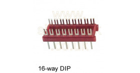 DIP header plug 16-way, red - Aries