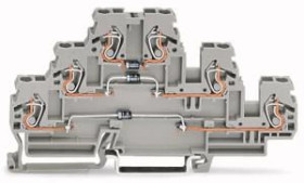 Złączka trzypiętrowa diodowa 2,5mm2 szara 870-596/281-673 /50szt./