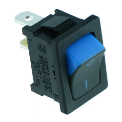 Blue Rectangle ‘Visi On’ Rocker Switch SPST R13-66A5-02