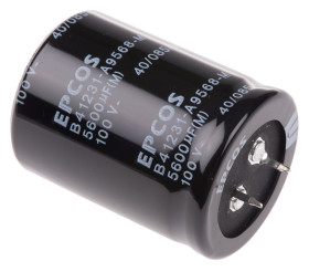 Kondensator 5600μF 100V dc Zatrzaskowy EPCOS roztaw: 10mm 35 (Dia.) x 45mm