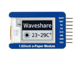 Waveshare 128×80, 1.02inch E-Ink display module, black/white dual-color