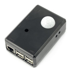 Obudowa do Raspberry Pi Model 3B+/3B/2B, kamery oraz czujnika ruchu PIR - czarna