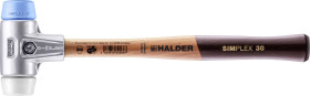 Młotek gumowy (miękki) Halder SIMPLEX 3117.030 egronomiczny uchwyt, średnio twardy, lekki 185 g 295 mm 1 szt.