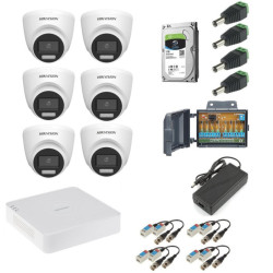 Zestaw monitoringu 6 kamer 5MPX Lite, kopułki, HIKvision rejestrator, HDD 1TB,...