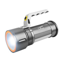 Latarka ręczna LED LL136 Srebrn. Szperacz 10W 1000lm COB Zoom