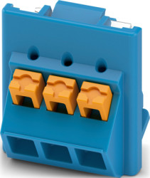 PCB terminal, 3 pole, pitch 5 mm, AWG 24-14, 18 A, push-in, blue, 1477200