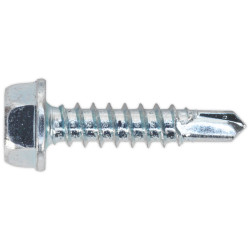 Sealey SDHX4219 Self Drilling Screw 4.2 x 19mm Hex Head Zinc DIN 7504K Pack 100
