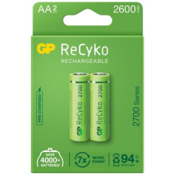 2 x akumulatorki AA / R6 GP ReCyko 2700 Series Ni-MH 2600mAh