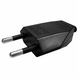 Wtyk Sieciowy płaski 230V czarny 250V 2,5A na kabel