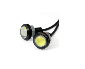 LED 1W 23mm 12V BZ ZARÓWKA W OBUDOWIE CZARNEJ