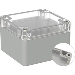 PC enclosure, (L x W x H) 82 x 80 x 55 mm, light gray (RAL 7035), IP66, BYB-3-90H0091
