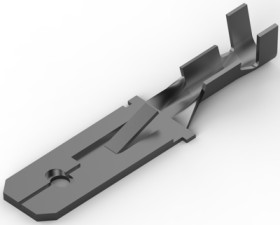 Faston plug, 6.3 x 0.8 mm, L 28 mm, uninsulated, straight, 0.3-0.8 mm², AWG 22-18, 160691-2