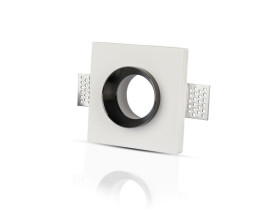 VT-866 Oczko halogenowe trzonek: GU10 gips czarny kwadratowa 3148 V-TAC